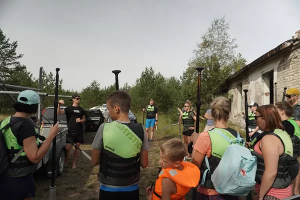 SUP piedzīvojums pa Irbes upi